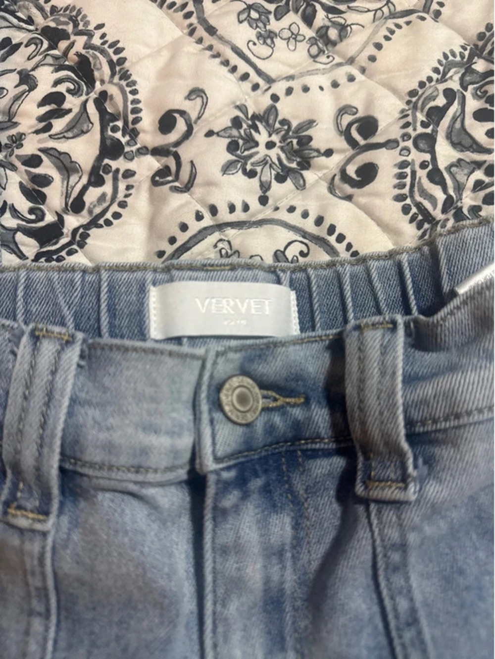Vervet Light Wash Cargo Jeans Utility Pants - Picture 3 of 5